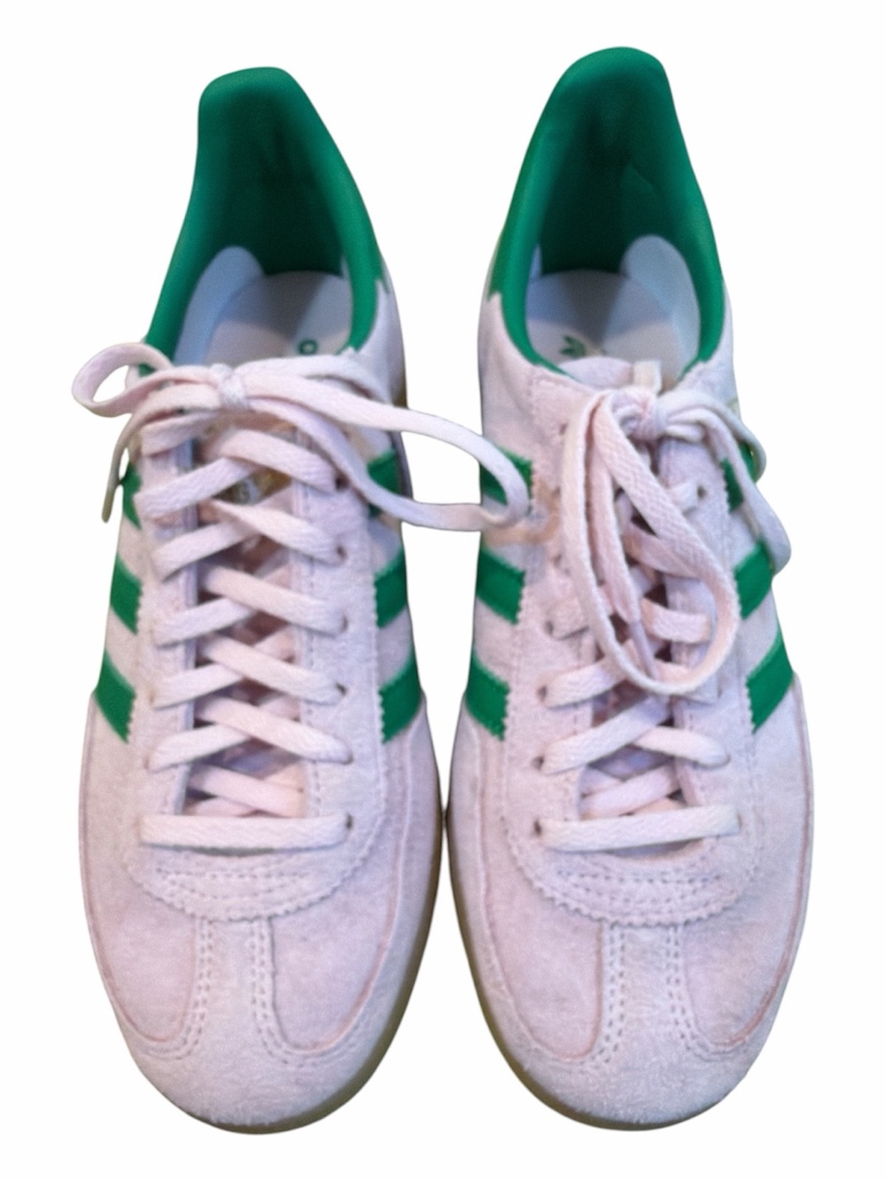 adidas Spezials in Pink with Green Stripes. Size 6.5 Women’s. EUC. - Picture 4 of 7